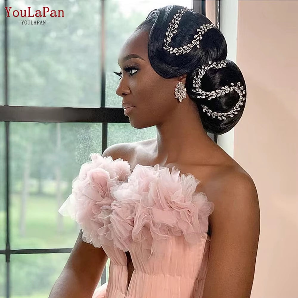 Bohemian Bridal Hair Accessories Crystal Rhinestone Headpiece Bridal Headband Wedding Tiara Hair Jewelry Headwear HP394